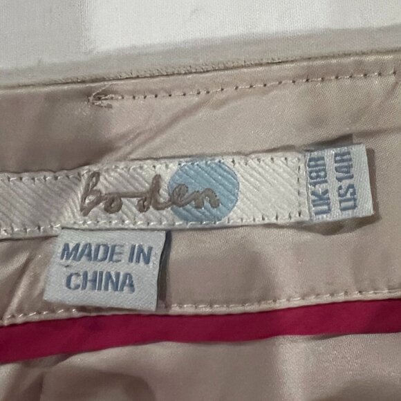 Boden Pink Diamond A-Line Skirt with Pockets - Picture 6 of 8